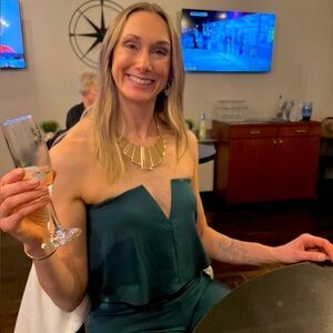 Lulus Emerald Green Strapless Jumpsuit